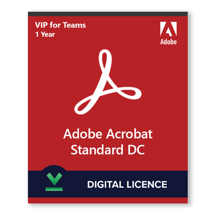 Adobe Acrobat DC Стандарт VIP | 1 год | Цифровая лицензия