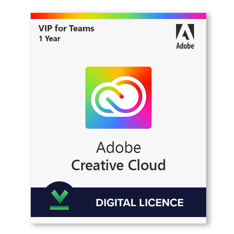 Adobe Creative Cloud VIP | 1 Year per User | Digital Licence ...