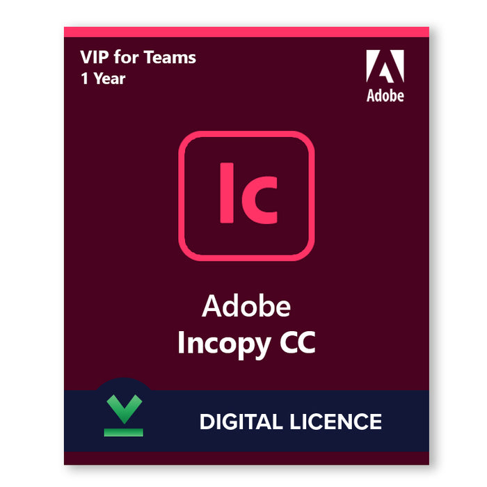 Adobe InCopy CC VIP | 1 metai | Skaitmeninė licencija