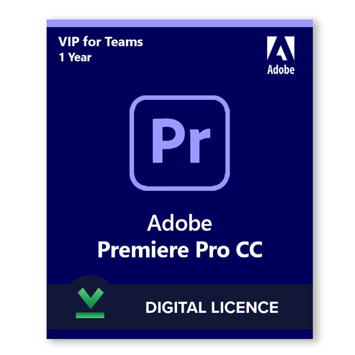 Adobe Premiere Pro CC VIP | 1 metai | Skaitmeninė licencija