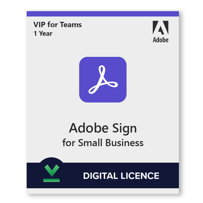 Adobe Acrobat Sign pentru VIP pentru afaceri mici | 1 an | Licență digitală