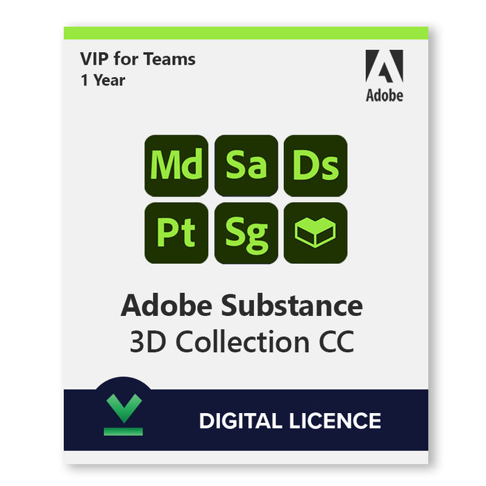 Colección Adobe Substance 3D CC VIP | 1 año | Licencia Digital