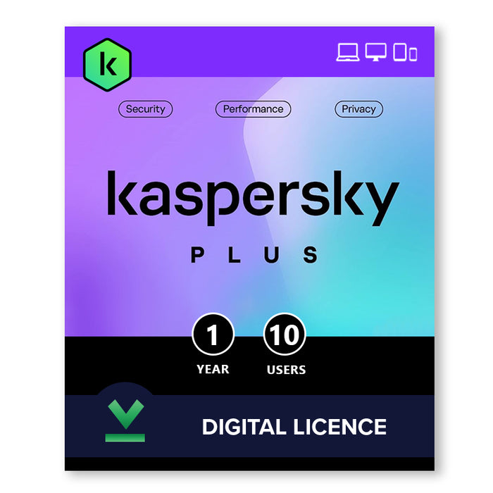 Kaspersky Plus 10 устройства | 1 година - Дигитален лиценз