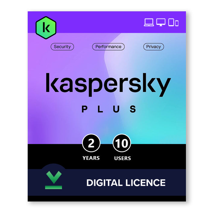 Dispozitiv Kaspersky Plus 10 | 2 ani - Licență digitală