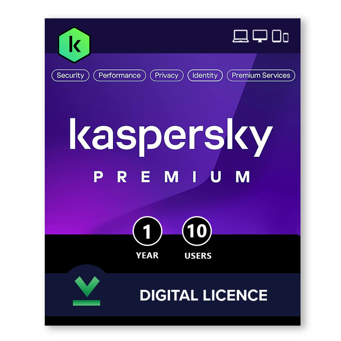 Appareils Kaspersky Premium 10 | 1 an - Licence numérique