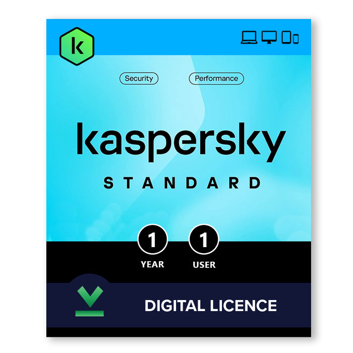 Dispozitiv Kaspersky Standard 1 | 1 an - Licență digitală