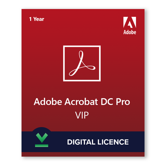 "Adobe Acrobat DC Pro VIP" | 1 metai | Skaitmeninė licencija