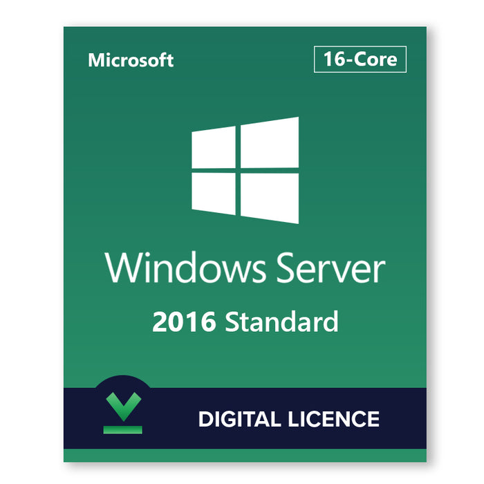 Microsoft Windows Server 2016 Standaard | 16-kern | Digitale licentie