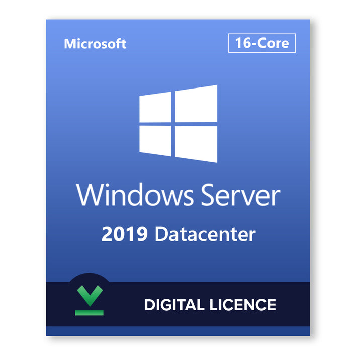 Centre de données Microsoft Windows Server 2019 | 16 cœurs | Licence numérique