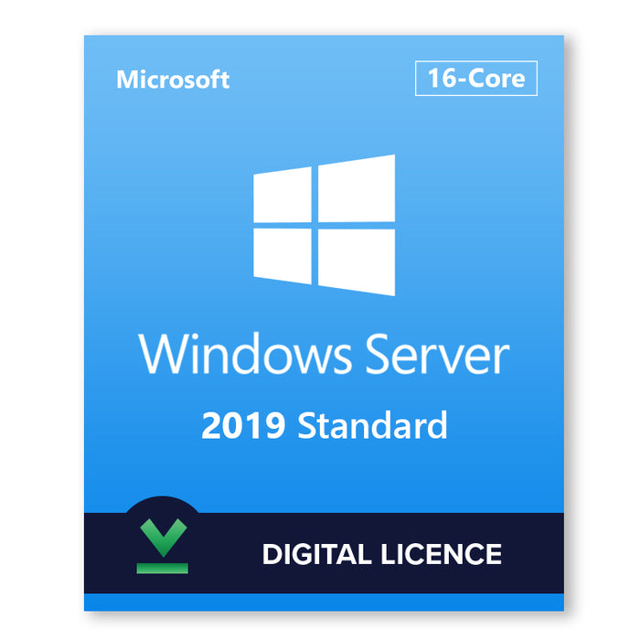 Microsoft Windows Server Standard 2019 | 16 ядра | Дигитален лиценз