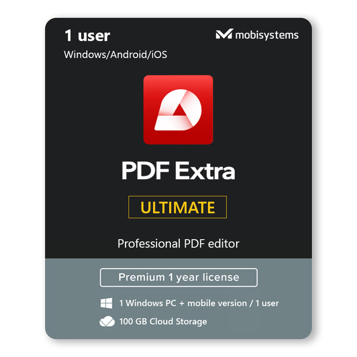 PDF Extra Ultimate | 1 vartotojas | PC / mobilusis | 1 metai – skaitmeninė licencija